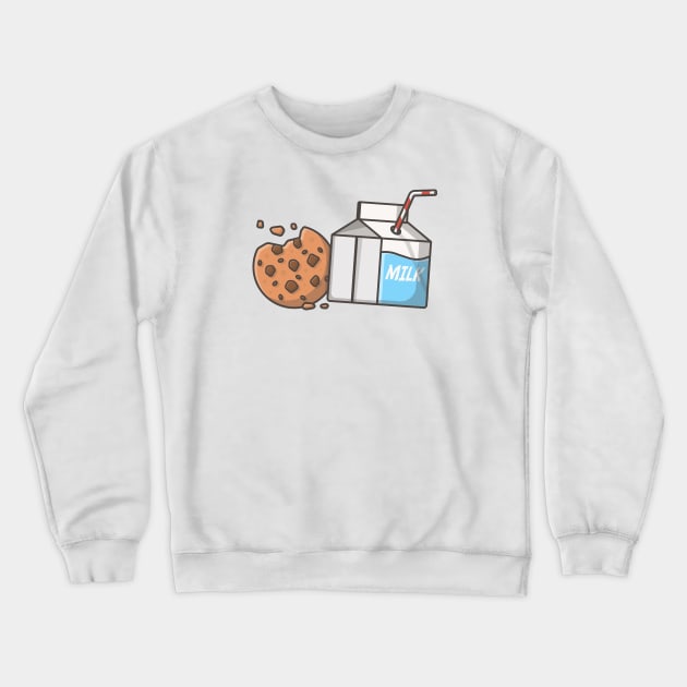 Milk box and chocolate cookies Crewneck Sweatshirt by Catalyst Labs